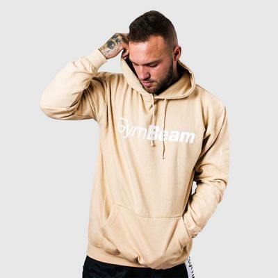 Mikina PRO Hoodie Sand - GymBeam, veľkosť M