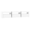 vidaXL TV skrinka s LED svetlami biely 180x35x40 cm