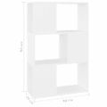 vidaXL Knižnica deliaca stena biela 60x24x94 cm drevotrieska