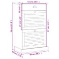 vidaXL Skrinka na topánky VIGO 60x35x96 cm biela masívna borovica
