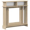 vidaXL Rám krbu Dub sonoma 102 x 26 x 100 cm Kompozitné drevo