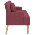 vidaXL Lavička s vankúšmi vínovo červená 113x64,5x75,5 cm látka