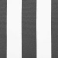 vidaXL Náhradná látka na markízu pre 4x2 m Antracitové a biele pásy