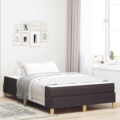 vidaXL Posteľ s pružinovým rámom Tmavohnedá 120 x 200 cm látka