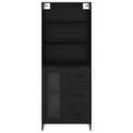 vidaXL Highboard Čierny dub 69,5 x 34 x 180 cm Kompozitné drevo