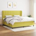vidaXL Boxspring posteľ s matracom zelená 200x200 cm látka