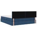vidaXL Postel s úložným prostorem a matrací Modrá 160 x 200 cm Zamat