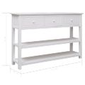 vidaXL Komoda biela 115x30x76 cm drevená