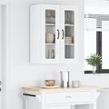 vidaXL Nástenný sklenený kabinet LUCCA Biela 60 x 31 x 80 cm