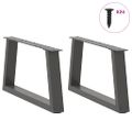 vidaXL Nohy konferenčného stolíka v tvare V, 2 ks, antracitové, 60 x (30-31,3) cm, oceľ
