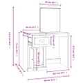 vidaXL Toaletný stolík so zrkadlom dymový dub 90x50x132,5 cm drevo