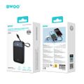 BWOO PD 20W 10000 mAh Power Bank s USB-C káblom a displejom P80 čierna