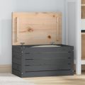 vidaXL Úložný box sivý 59,5x36,5x33 cm masívna borovica