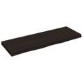 vidaXL Kúpeľňová doska tmavohnedá 80x30x(2-4) cm ošetrený masív