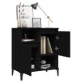 vidaXL Komoda čierna 60x35x70 cm spracované drevo