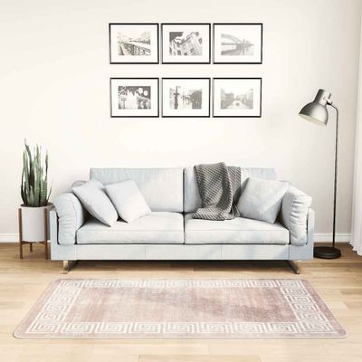 vidaXL Prateľný koberec 80x150 cm béžový