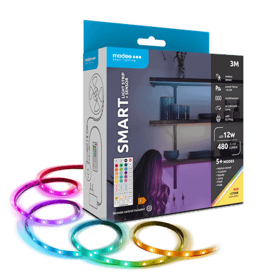 Modee LED Smart pás 12W IP20 +senzor 2700K+RGB (480 lm) 3M (MSL-LS12W3MRGB2700KS-R)