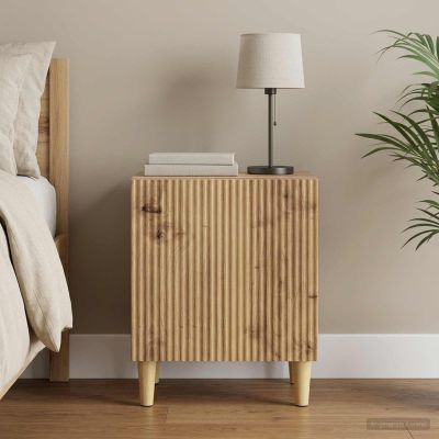 vidaXL Nočný stolík Dub artisan 43 x 34,5 x 50 cm Kompozitné drevo