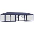 vidaXL Párty stan s 8 sieťkovanými bočnými stenami modrý 9x4 m HDPE