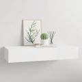 vidaXL Nástenná zásuvková polica biela 60x23,5x10 cm MDF