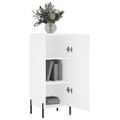 vidaXL Komoda biela 34,5x34x90 cm spracované drevo