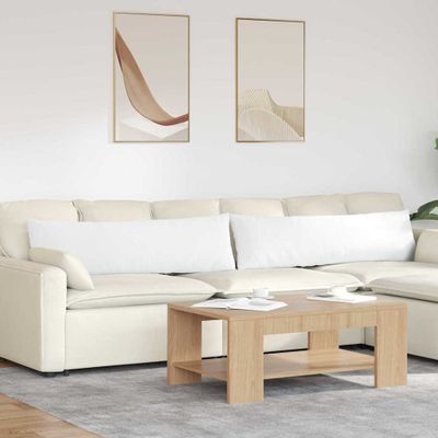 vidaXL Vankúše na pohovku 2 pcs Biela 145 x 40 cm látka