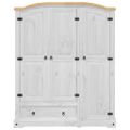 vidaXL Šatník Corona biely 151,5x52x186 cm borovicový masív