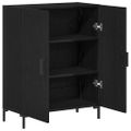 vidaXL Servírovacia skriňa Čierny dub 69,5 x 34 x 90 cm