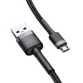 Kábel Baseus Cafule Micro USB 2,4A 1 m (sivý + čierny)