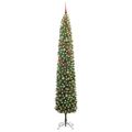 vidaXL Umelý vianočný stromček Zelená 270 cm PVC, oceľ a plast