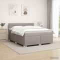 vidaXL Posteľ boxspring s matracom Sivohnedá 140 x 200 cm Látka