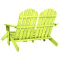 vidaXL 2-miestna záhradná stolička a taburetka Adirondack jedľa zelená