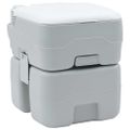 vidaXL Kempingové WC Šedý a biely 41,5 x 36,5 x 42 cm Polyetylén