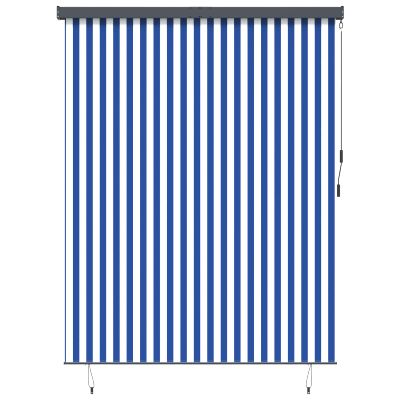 vidaXL Roleta Modrá a biela 200 x 250 cm Textil a hliník