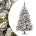 vidaXL Umelý Sklápací Vianočný Stromček 300 LED Zelená a biela 180 cm