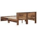 vidaXL Rám postele s čelom Staré drevo 135 x 190 cm Kompozitné drevo