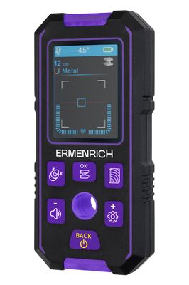Detektor kovov a elektrických vedení Ermenrich Ping SM70 Fialový