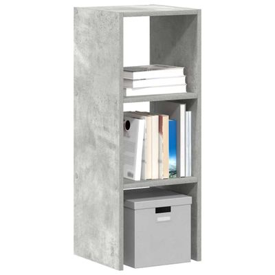 vidaXL Knižnica stohovateľné betónovo sivé 30x30x80cm kompozitné drevo