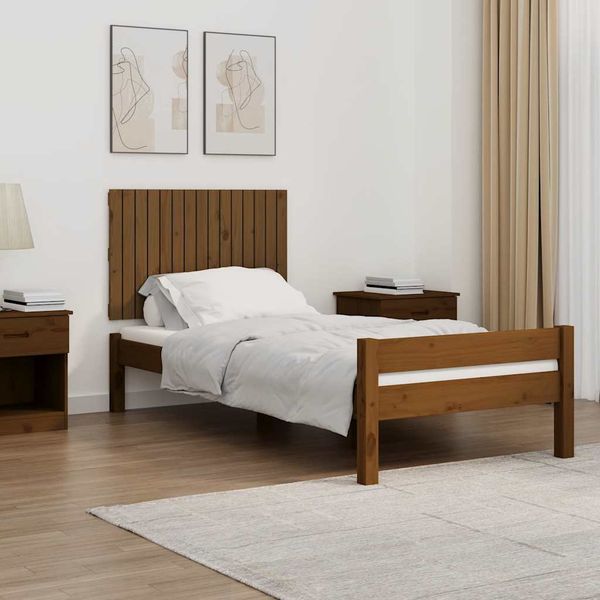 vidaXL Nástenné čelo postele medovohnedé 95,5x3x60 cm masívna borovica