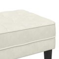 vidaXL lavička s vankúšom Krémová 113 x 57 x 39 cm Zamat