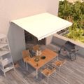 vidaXL Manuálne zaťahovacia markíza 400x300 cm krémová