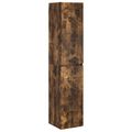 vidaXL Závesná kúpeľňová skriňa Dymový dub 33 x 34,5 x 160 cm