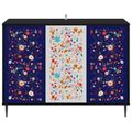 vidaXL Servírovacia skriňa MAINZ Čierny dub 102 x 33 x 76 cm