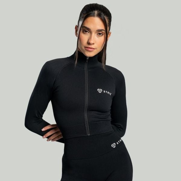 Dámsky top Cropped Seamless Black - STRIX, veľkosť L