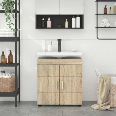 vidaXL Set kabinetov do kúpeľne TULUM Sonoma dub 60 x 34 x 63 cm