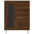 vidaXL Vysoká skrinka hnedý dub 69,5x34x180 cm spracované drevo