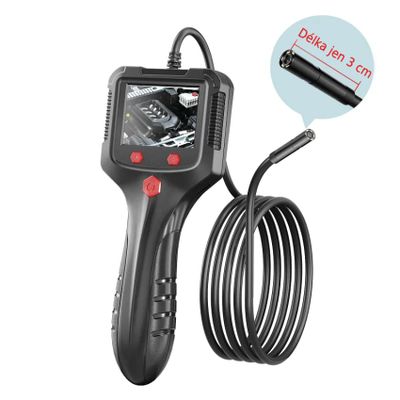 W-star Endoskopická kamera LEP100-2 sonda 8mm, 1080P HD LCD 2,4'' kábel 2m polotvrdý