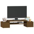 vidaXL Stojan na monitor medovo-hnedý 70x27,5x15 cm masívna borovica