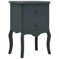 vidaXL Nočný stolík sivý 43x32x65 cm MDF