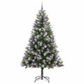 vidaXL Umelý vianočný stromček s umelým snehom 300 LED Teplá biela